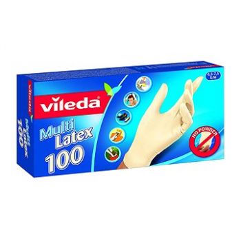 Hlavný obrázok Vileda Multi Latex hygienické rukavice S/M 100ks biele nepúdrovane