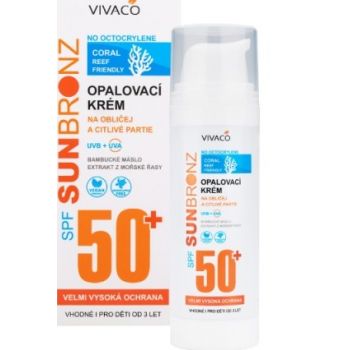 Hlavný obrázok Vivaco Sun Bronz Coral Friendly opaľovaci krém bez octocrylenu SPF50+ 50ml