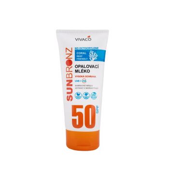 Hlavný obrázok Vivaco Sun Bronz Coral Friendly opaľovacie mlieko bez octocrylenu SPF50 200ml