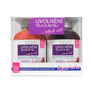 Hlavný obrázok VIVAPHARM Alpine Herbs darčeková kazeta SPA 2403 Soľ a Pena do kúpeľa