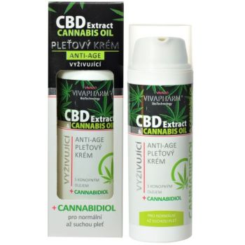 Hlavný obrázok Vivapharm CBD Extract Anti-Age vyživujúci pleťový krém s konopným olejom 50ml