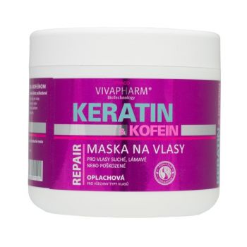 Hlavný obrázok VivaPharm Keratín & Kofein regeneračná maska na vlasy 600ml