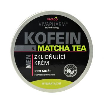 Hlavný obrázok VivaPharm Kofein & MatchaTea Ukľudňujúci pleťový krém pre mužov 200ml