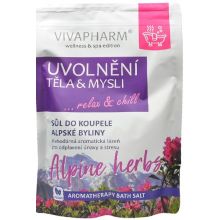 loader for VIVAPHARM Uvoľnenie tela a mysle Alpské byliny soľ do kúpeľa 1000g