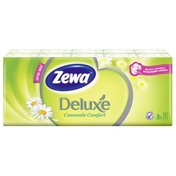 Hlavný obrázok Zewa Deluxe Camomile hygienické vreckovky 10ks 3-vrstvové