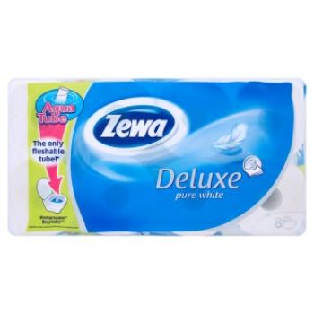 Hlavný obrázok Zewa Deluxe Pure White toaletný papier 3-vrstovvý 8ks